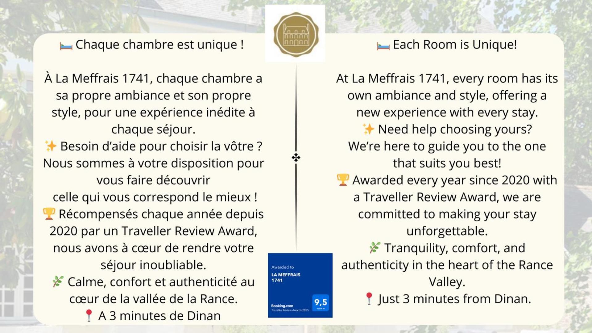 La Meffrais 1741 Bed & Breakfast Dinan Bagian luar foto
